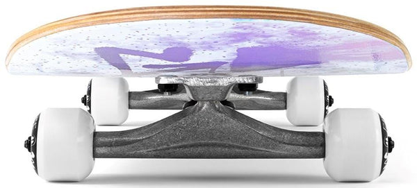 Enuff Skully Hologram White Mini Complete Skateboard - 7.25" x 29.5"