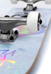 Enuff Skully Hologram White Mini Complete Skateboard - 7.25" x 29.5"