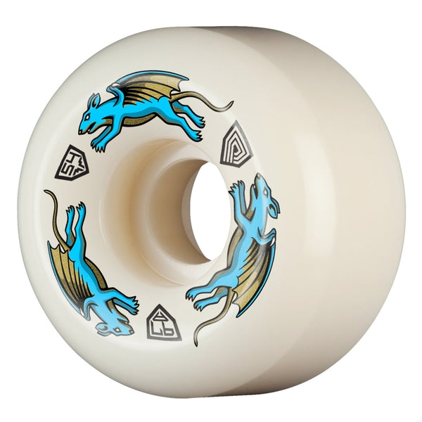 Powell-Peralta Dragon Formula - Nano Rat - 54mm x 34mm - 97A - AV6 - Off White / Blue by Powell Peralta