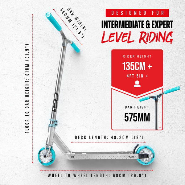 CORE CG1 Complete Stunt Scooter - Raw/Teal