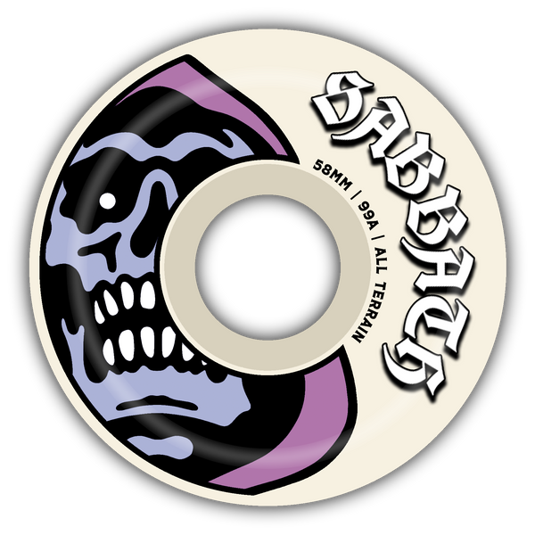 Sabbath Wheels | Reaper | 58mm | 99A (Conical) White/Pink/Purple by Sabbath Wheels