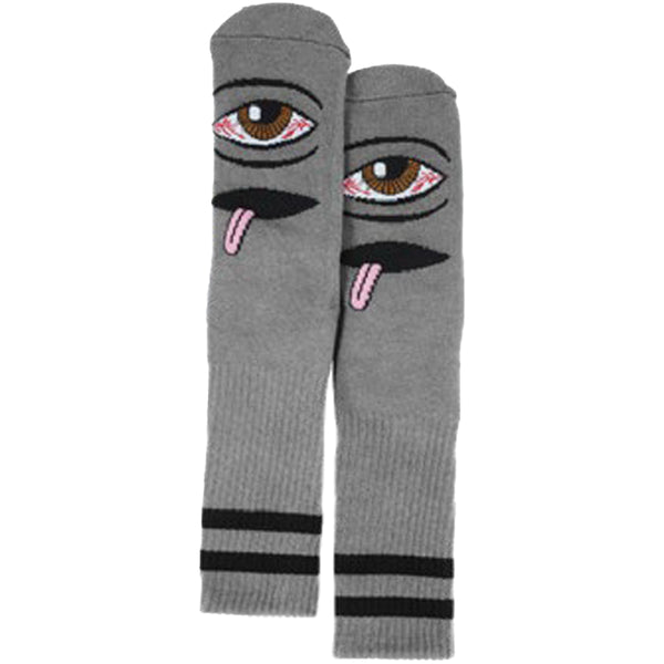 Toy Machine Bloodshot Eye Sock Grey by Toy Machine