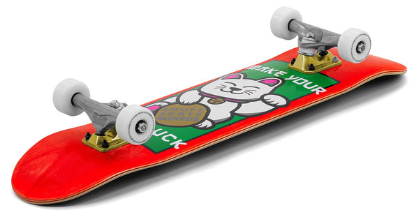 Enuff Lucky Cat Red Complete Skateboard - 8.0" x 32"