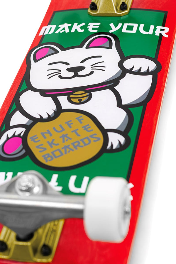 Enuff Lucky Cat Red Complete Skateboard - 8.0" x 32"