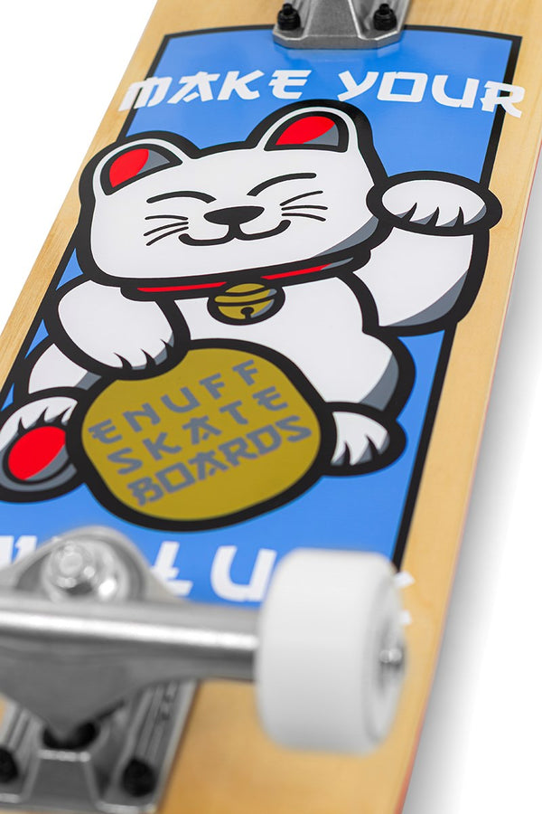 Enuff Lucky Cat Mini Natural Complete Skateboard - 7.25" x 29.5"