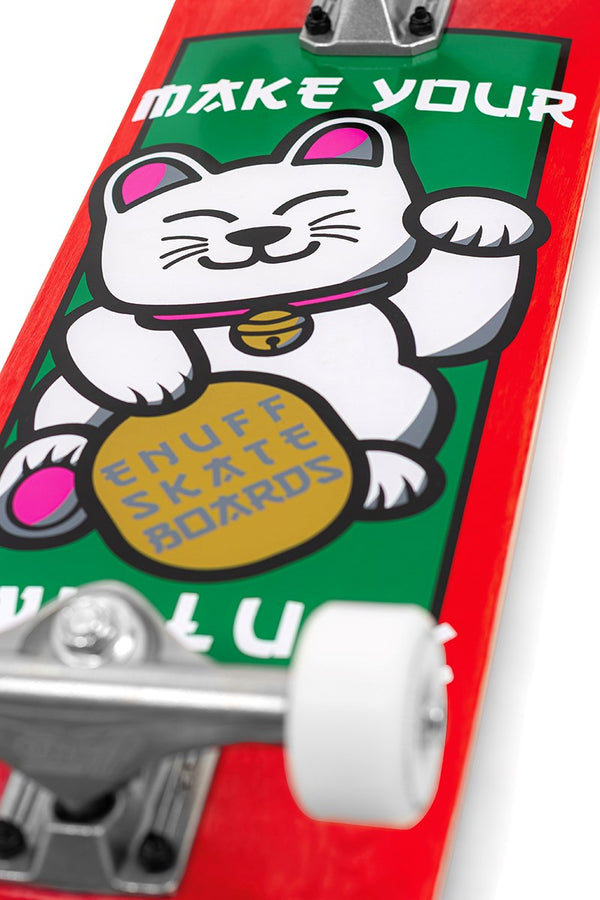 Enuff Lucky Cat Mini Red Complete Skateboard - 7.25" x 29.5"