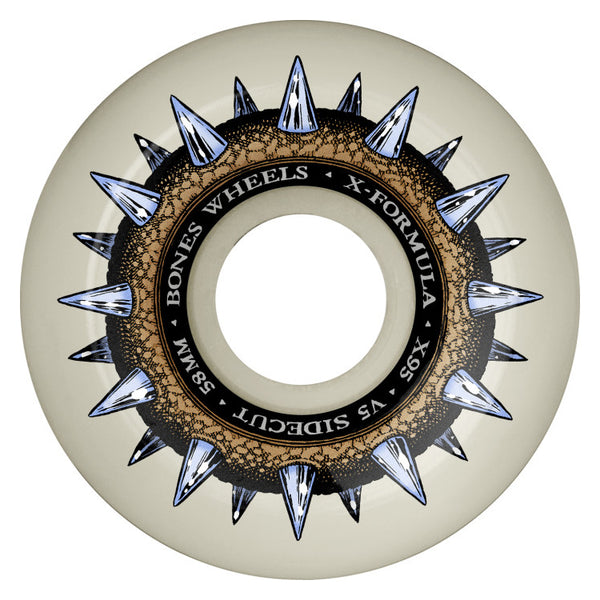 BONES Wheels X-Formula 'Street Cleats' 58mm x 33mm V5 Sidecut 95A by Bones Wheels