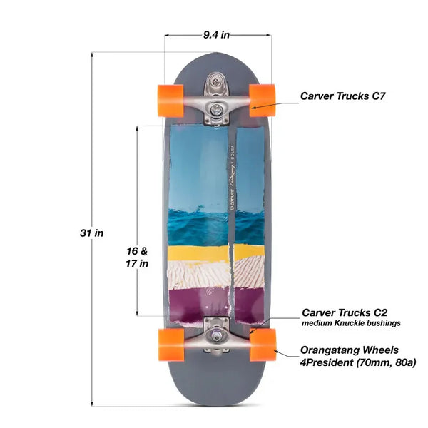 Loaded Carver Bolsa C7 Surfskate Longboard Complete