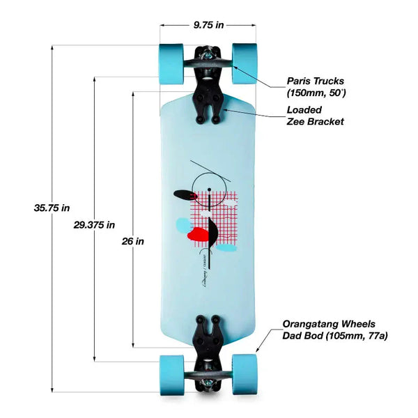 Loaded Tangent Longboard Complete - Dad Bod Setup