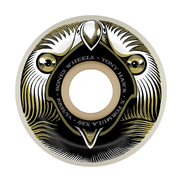 BONES Wheels Hawk 'Beak & Destroy' 58mm V5 Sidecut X-Formula 99a by Bones Wheels
