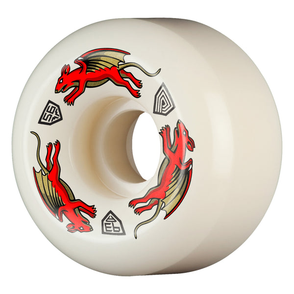 Powell-Peralta Dragon Formula - Nano Rat - 56mm x 36mm - 93A - AV6 - Off White / Red by Powell Peralta