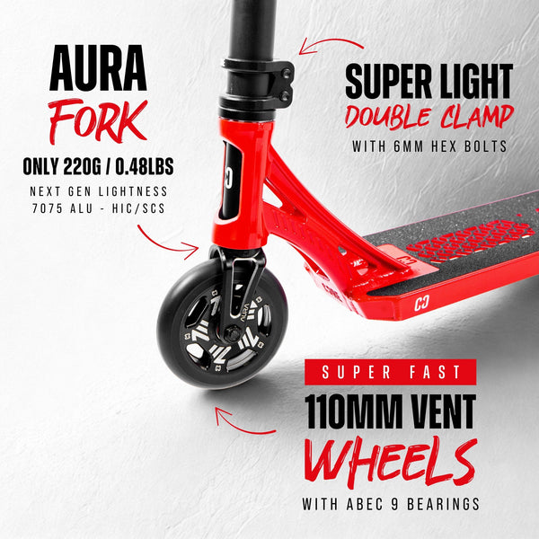 CORE SL3 Complete Stunt Scooter - Red/Black