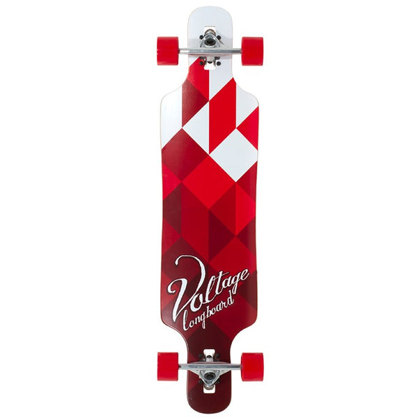 Voltage DT White/Red Longboard - 39"