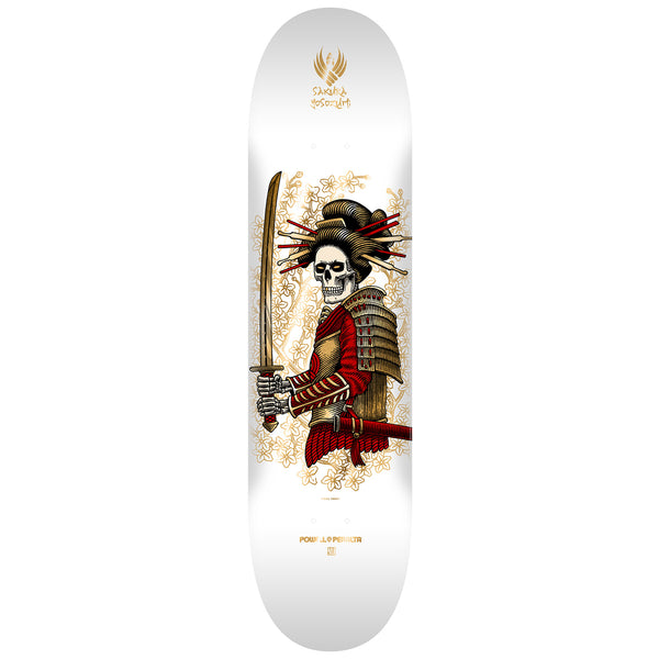 Powell Peralta Sakura Yosozumi - FLIGHT - Onna-Bugeisha - 8.25" - White / Gold Foil by Powell Peralta