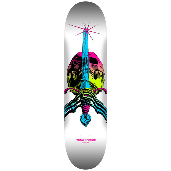 Powell Peralta Skull & Sword Deck - Lime Fade / White 9" by Powell Peralta