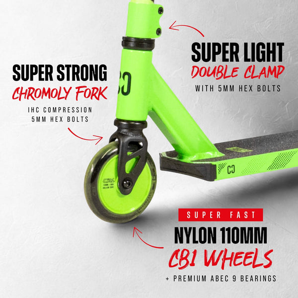 CORE CB1 Complete Scooter - Black/Green