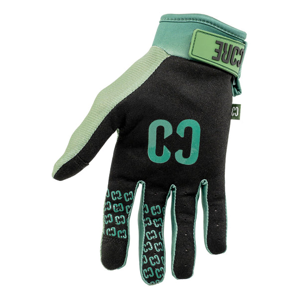 CORE Pro-Fit Velcro BMX Bike Gloves - Army Green