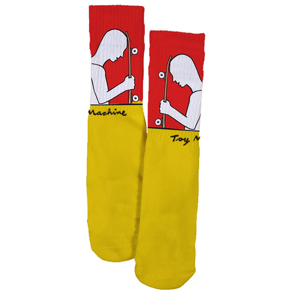 Toy Machine Skater Sock Yellow by Toy Machine