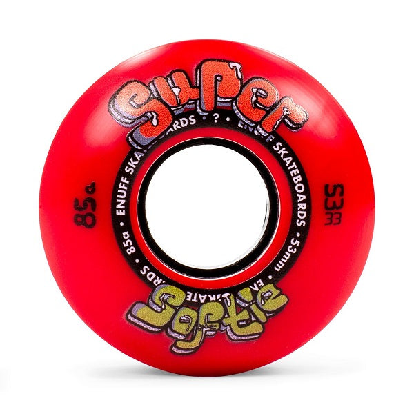 Enuff Super Softie Red Skateboard Wheels - 53mm 85a
