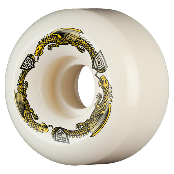 Powell-Peralta Dragon Formula - 58mm x 33mm - 95A - RB2 - Off White / Yellow by Powell Peralta