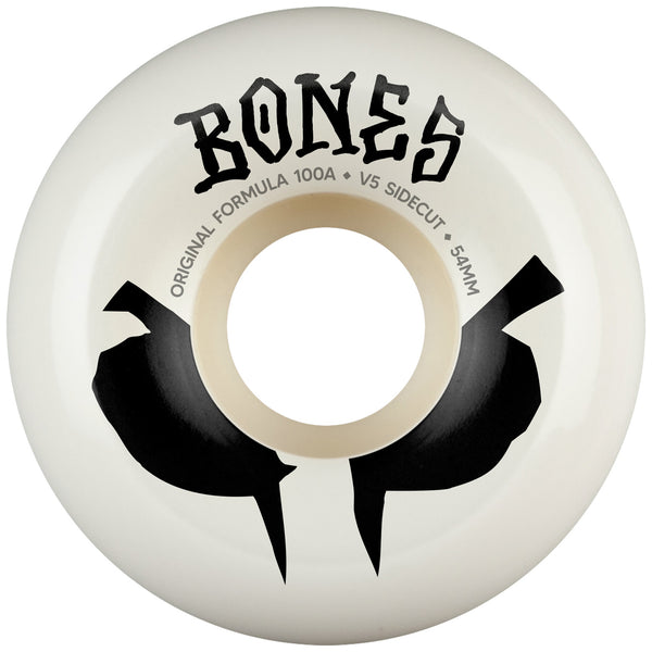 BONES Wheels - OG Formula - 54mm - 100A - V5 Sidecut - White (Spring '26) by Bones Wheels