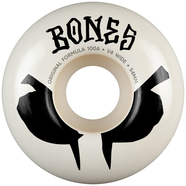 BONES Wheels - OG Formula - 54mm - 100A - V4 Wide - White (Spring '26) by Bones Wheels