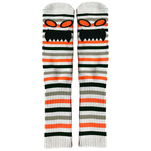 Toy Machine Monster Face Mini Stripes Grey / Orange by Toy Machine
