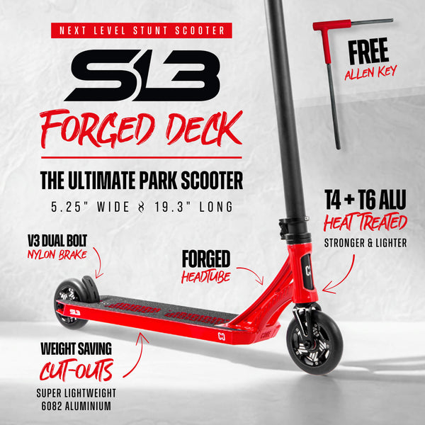 CORE SL3 Complete Stunt Scooter - Red/Black