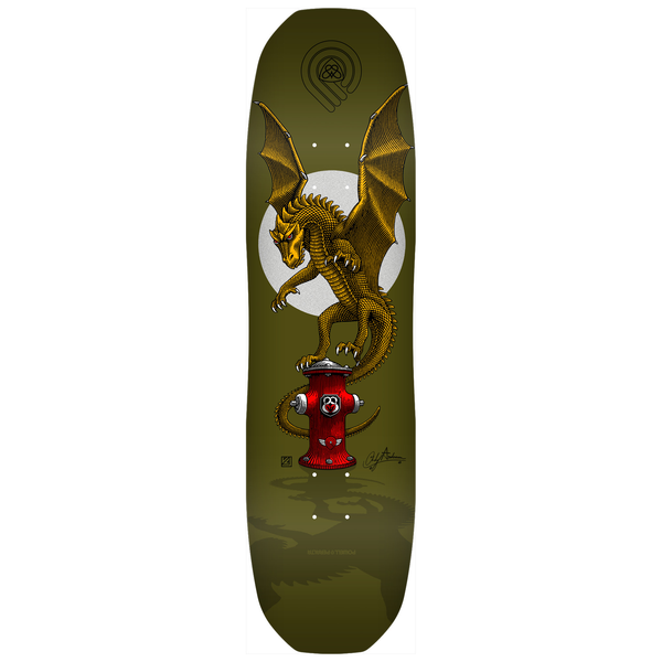 Powell Peralta Andy Anderson Hydrant 7-Ply Maple Deck (Shape 311) Military Green 8.45" x 31.8"