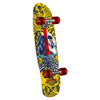 Powell MINI Skull & Sword - Yellow / Blue - 59mm x 80a Cruiser Wheels - Shape 186 - 8.0" x 30.0" by Powell