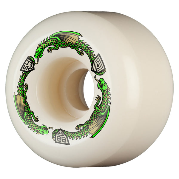Powell-Peralta Dragon Formula - 54mm x 39mm - 88A - A2 - Off White / Green by Powell Peralta
