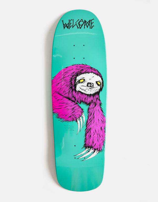 Welcome Sloth on Slappy Slap Deck 9.75 Teal Dip