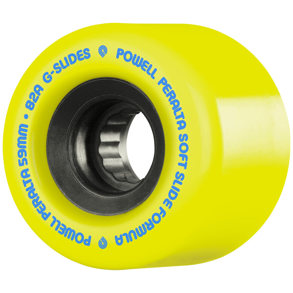 Powell-Peralta Soft Slide Formula G-Slides 59mm x 44mm 82A Yellow by Powell Peralta