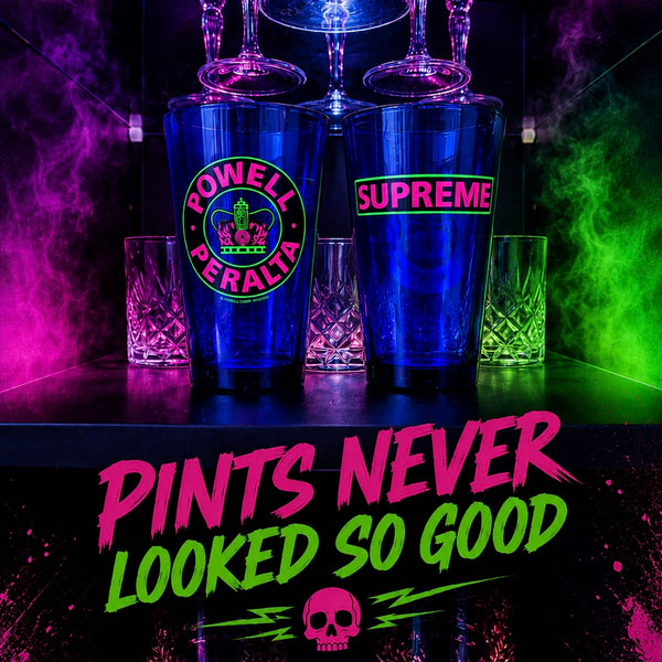Powell Peralta - Supreme Blacklight Pint Glass