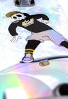 Enuff Skully Hologram White Mini Complete Skateboard - 7.25" x 29.5"