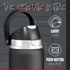 CORE Insulated Water Bottle, Dual Spout 750ml - Black