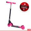 CORE Kids Foldy Junior Kick Scooter - Black/Pink (LED Wheel)