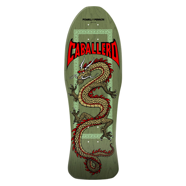 Powell Peralta Steve Caballero - Chinese Dragon '21' - Sage Green 10" - Shape 150 by Powell Peralta