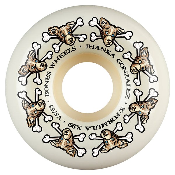 BONES Wheels X-Formula Jhanka Gonzalez 'Vato Dog' 54mm V5 (Sidecut) 99a by Bones Wheels