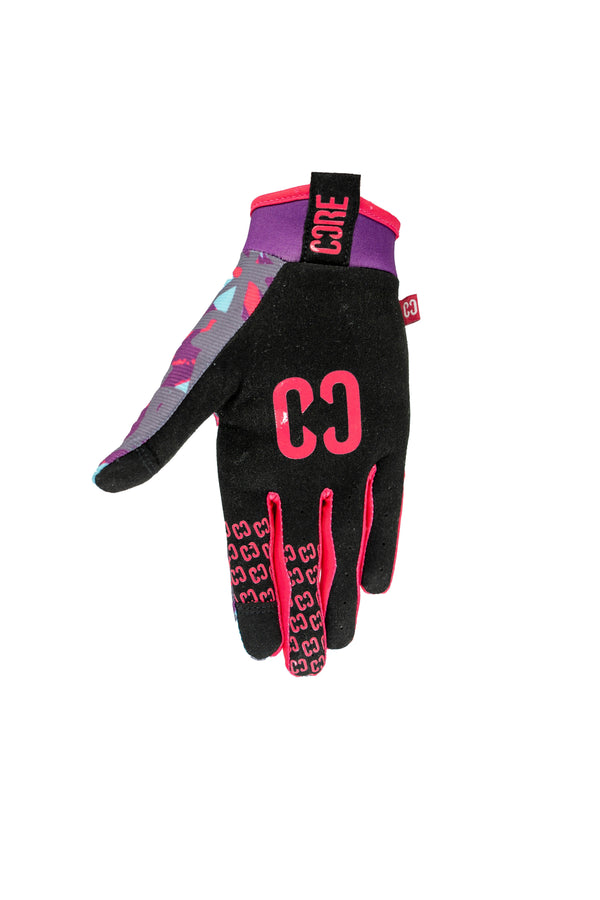 CORE Protection Aero BMX Bike Gloves - Neon Splat