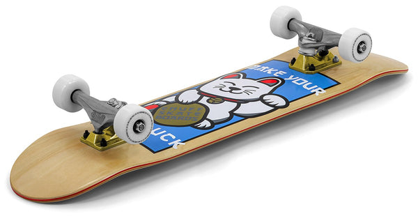 Enuff Lucky Cat Natural Complete Skateboard - 8.0" x 32"