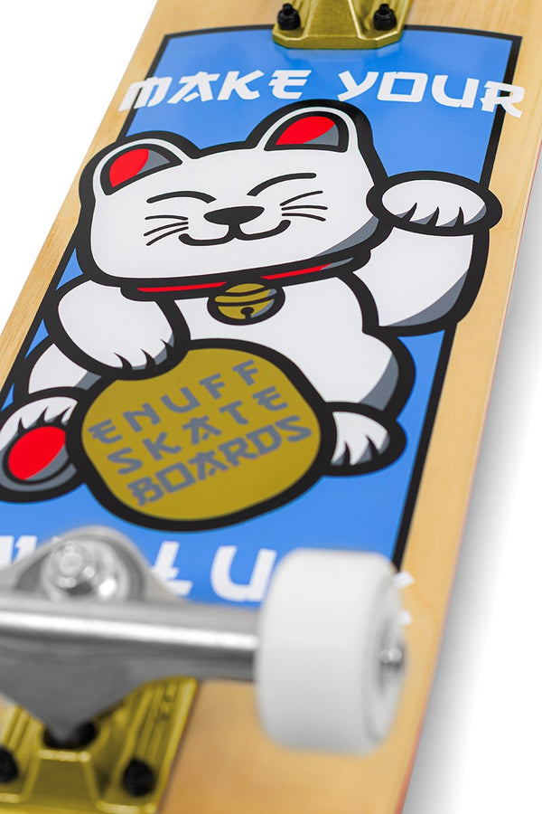 Enuff Lucky Cat Natural Complete Skateboard - 8.0" x 32"