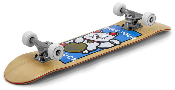 Enuff Lucky Cat Mini Natural Complete Skateboard - 7.25" x 29.5"