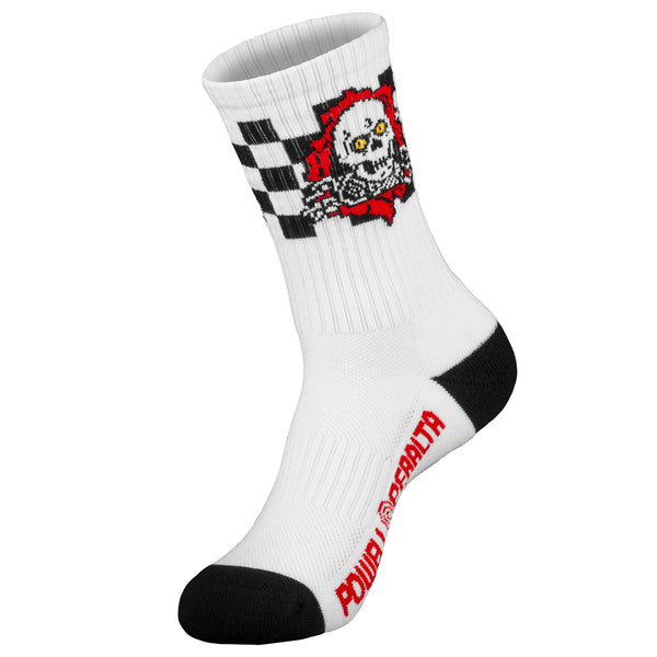 Powell Peralta Ripper Cotton Socks Checker Stripes Red/Black by Powell Peralta
