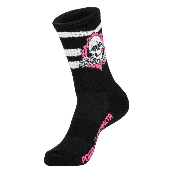 Powell Peralta Ripper Cotton Socks Stripes Black/Pink by Powell Peralta