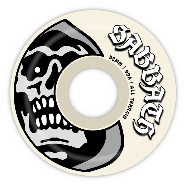 Sabbath Wheels | Reaper | 58mm | 99A (Conical) White/Grey/Black by Sabbath Wheels