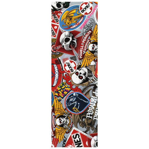 Powell Peralta OG Collage 2 Griptape 10.5 inch x 33 inch White