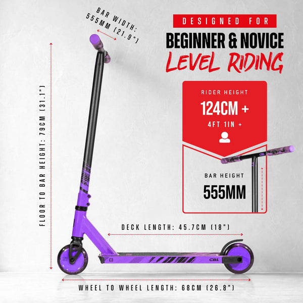 CORE CB1 Complete Scooter - Black/Purple