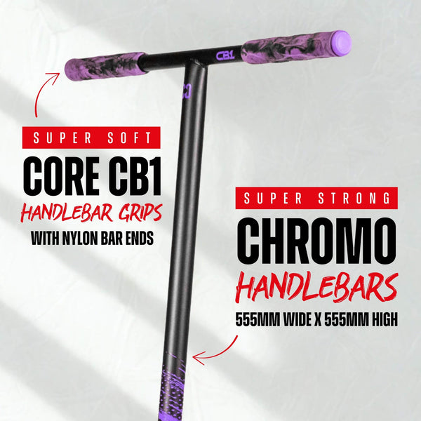 CORE CB1 Complete Scooter - Black/Purple