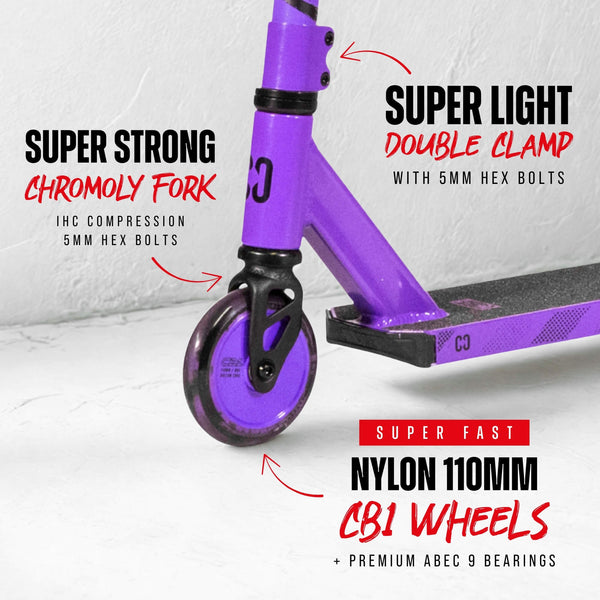 CORE CB1 Complete Scooter - Black/Purple